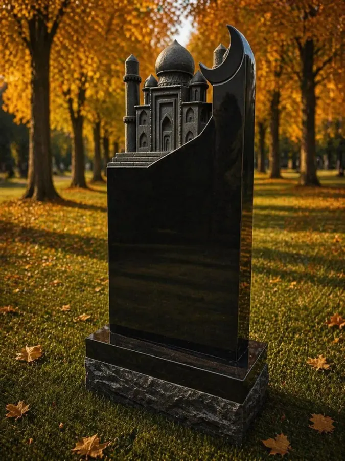 Islamic Crescent Headstone