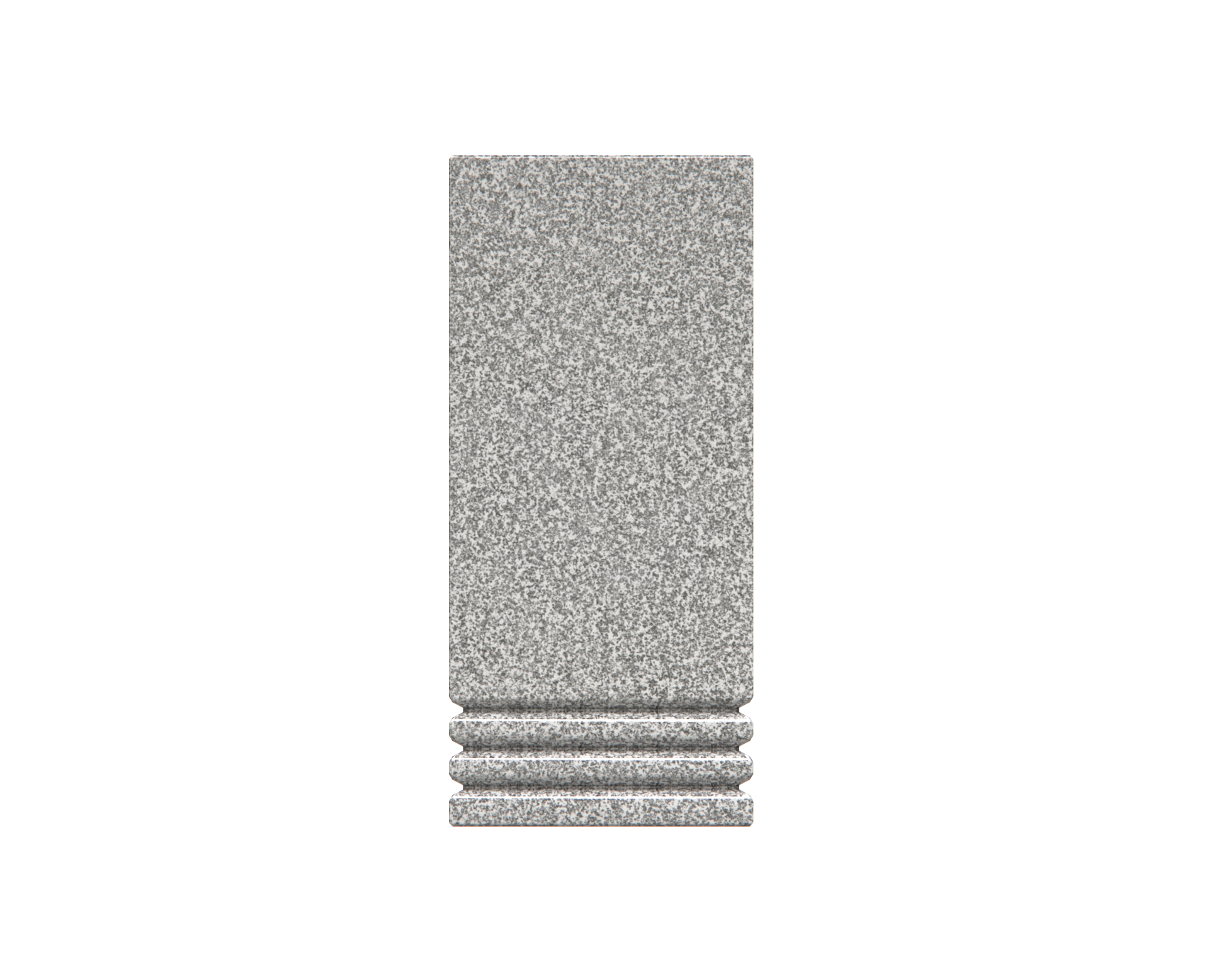 Luxury Marble Cemetery Vase with Stepped Plinth Base in Elite Grey view 2
