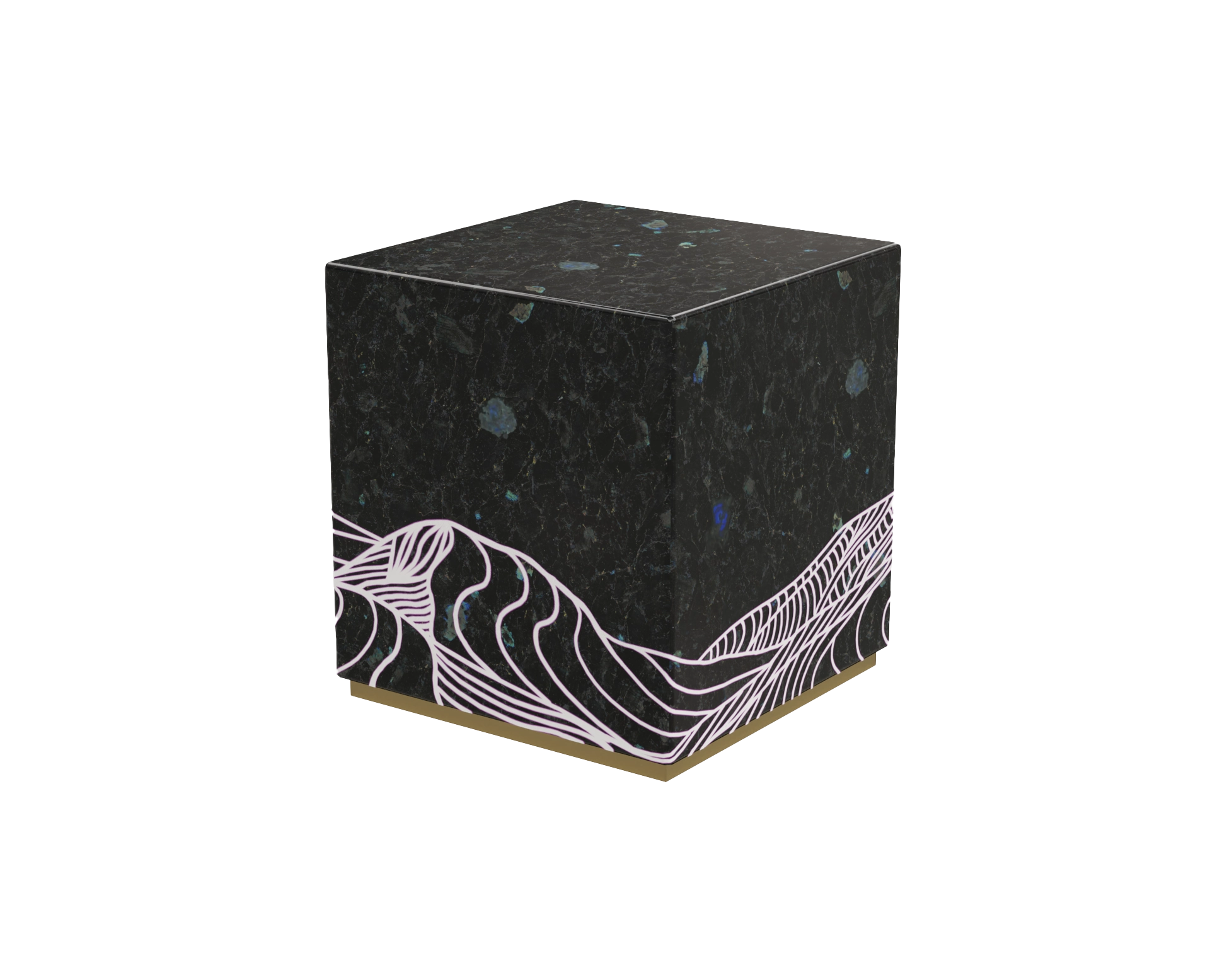 Luxury Ocean Wave Artisan Granite Urn