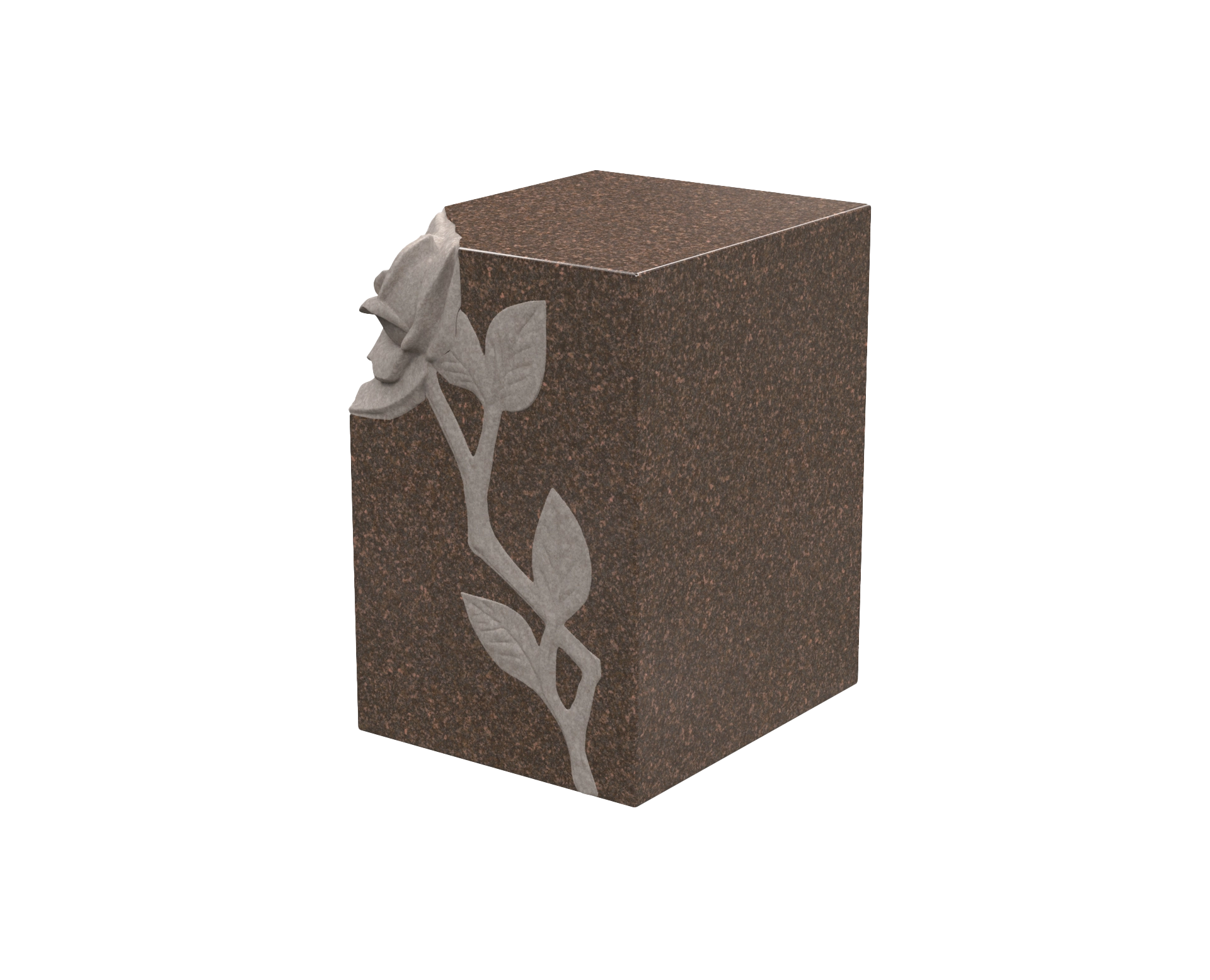 Luxury Rose Relief Cube Urn podgląd 2
