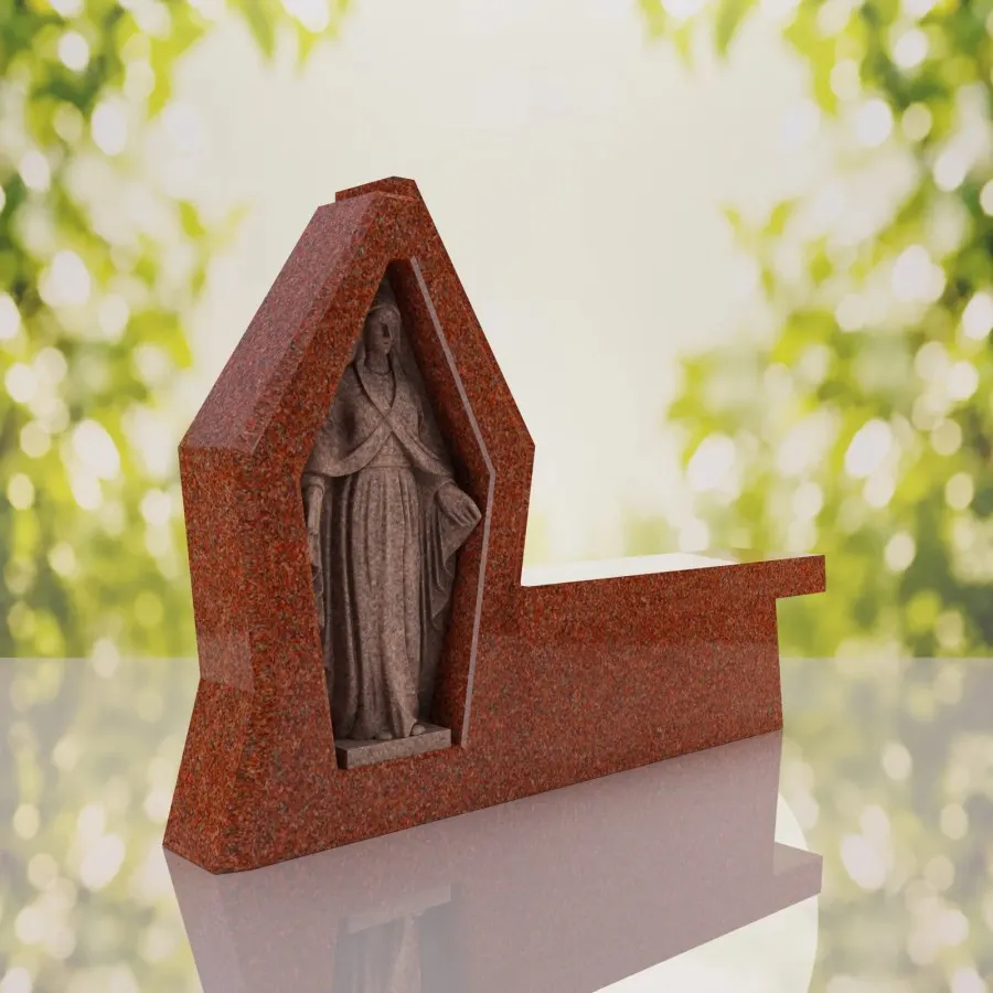 Madonna Granite Memorial Bench view 4