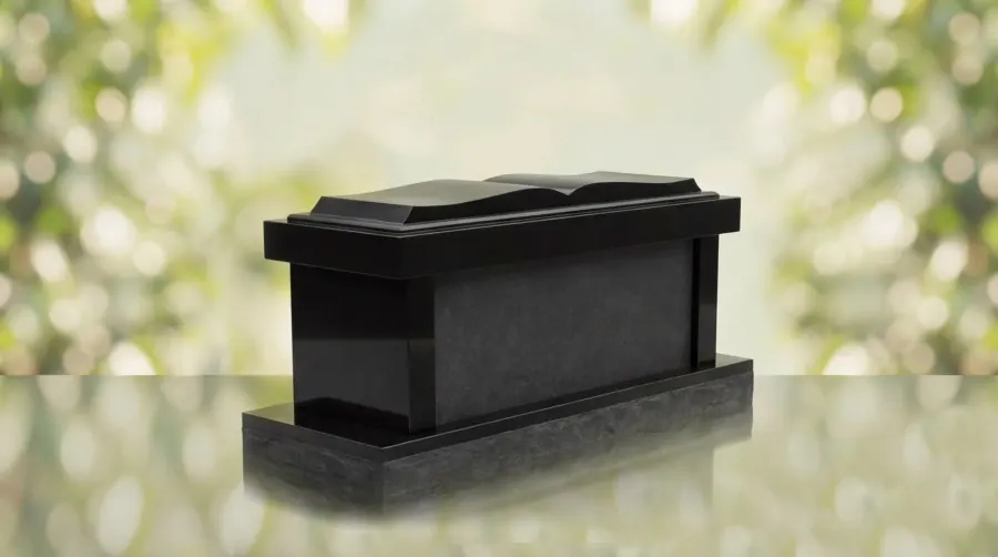 Open Book Bench Granite Columbarium