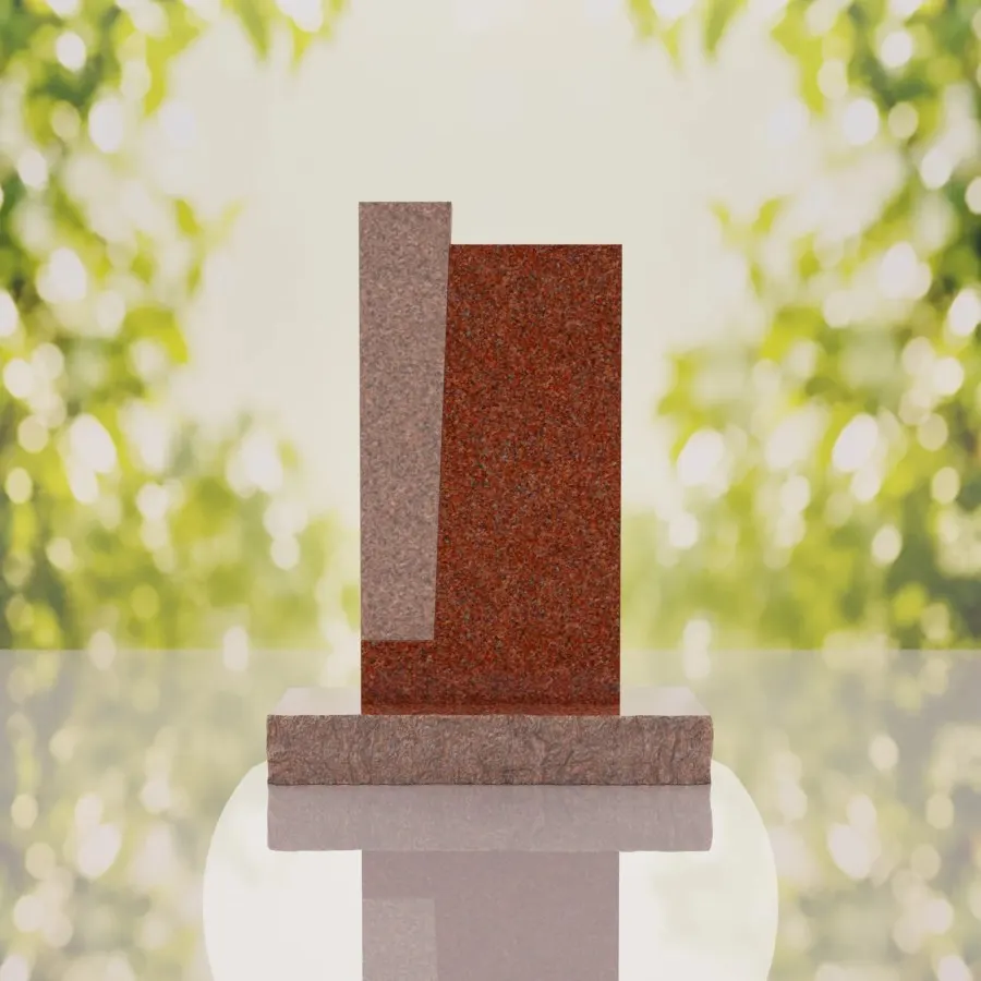 Modern Jewish Granite Memorial Headstone view 3