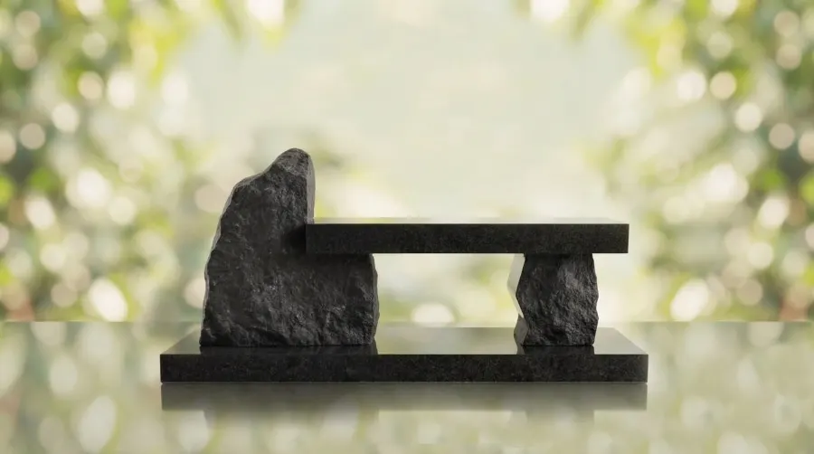 Modern Rustic Memorial Bench view 2