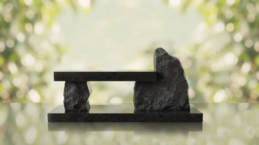 Modern Rustic Memorial Bench view 3