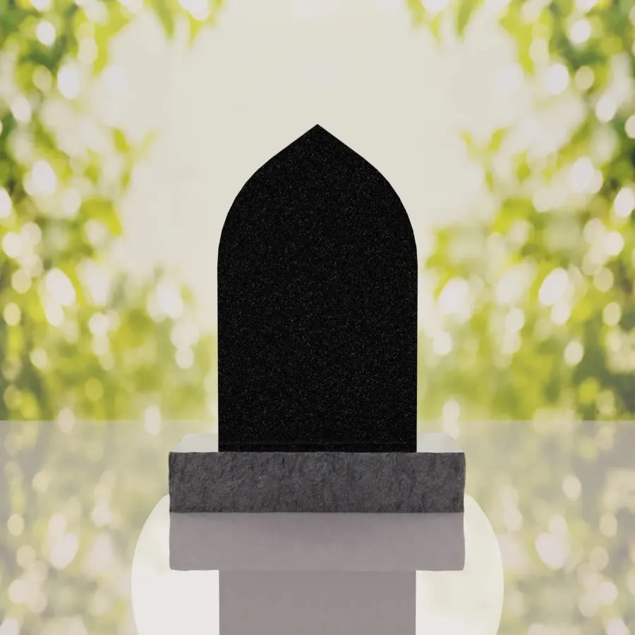 Our Lady of Grace Catholic Granite Headstone view 3