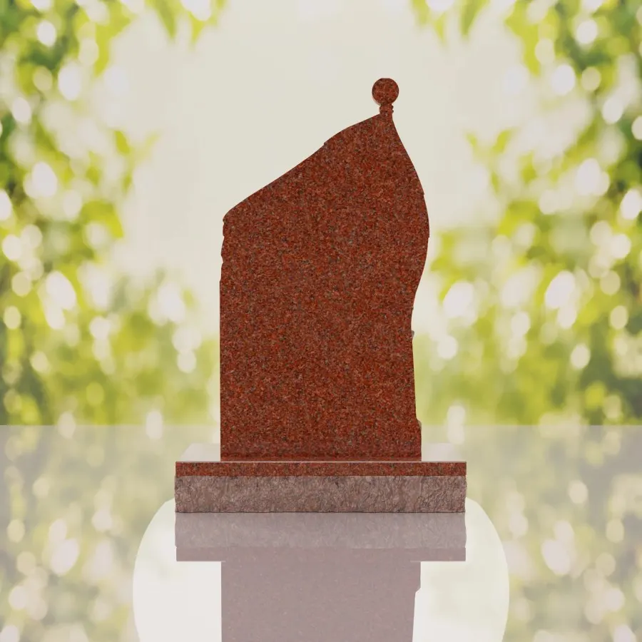 Patriotic Soldier Granite Memorial Headstone view 3
