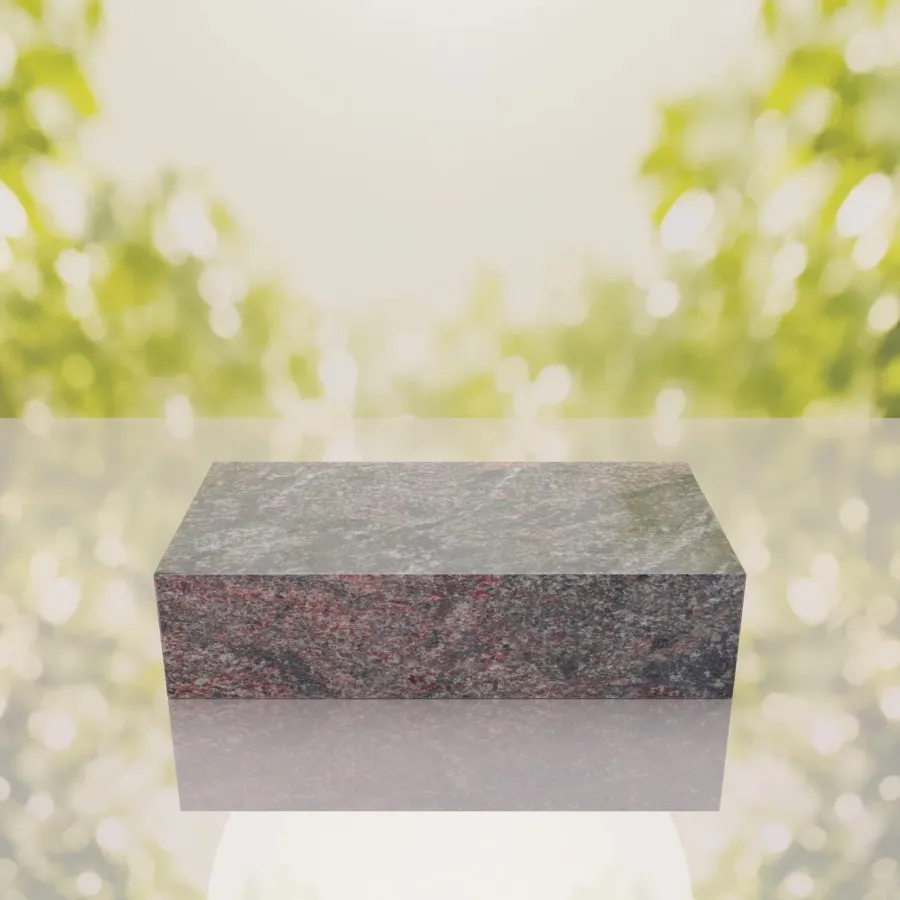 Polished Flat Granite Grave Marker view 2
