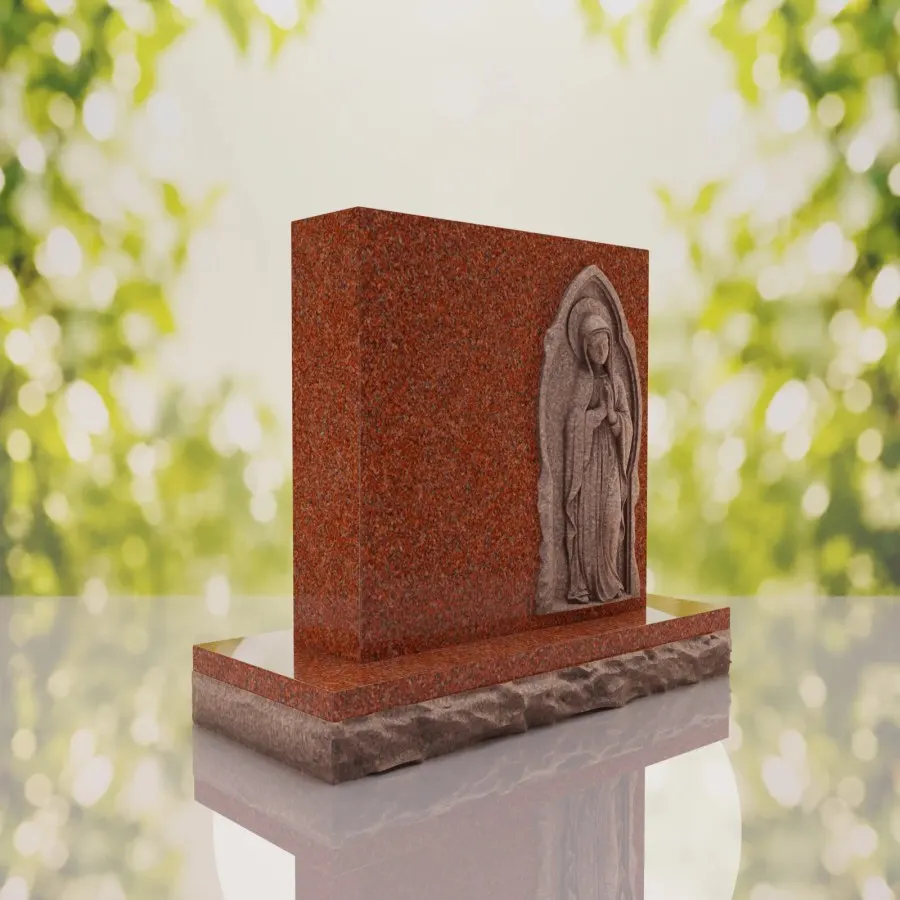 Praying Madonna Memorial Headstone