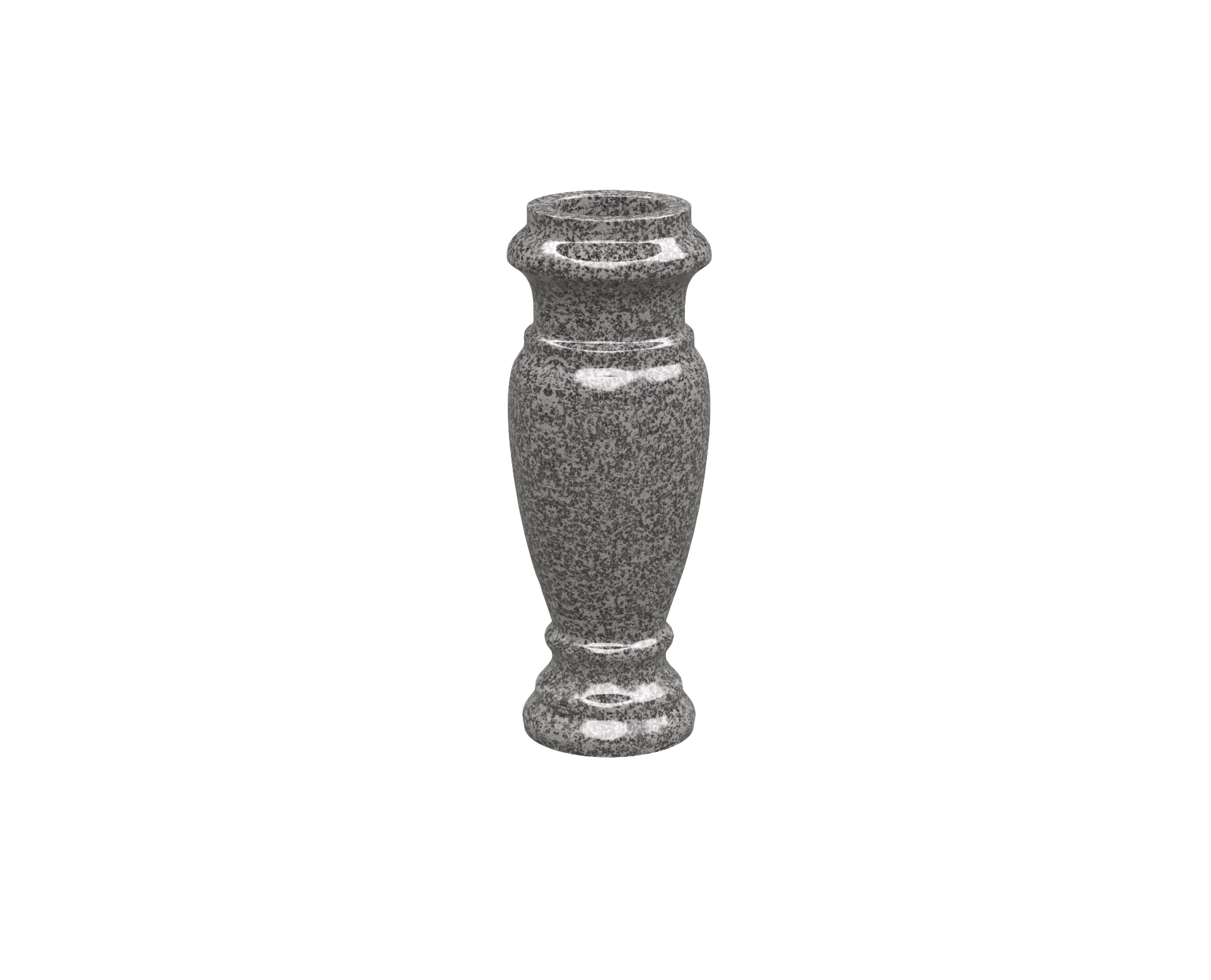 Premium Granite Cemetery Vase — Baluster Profile