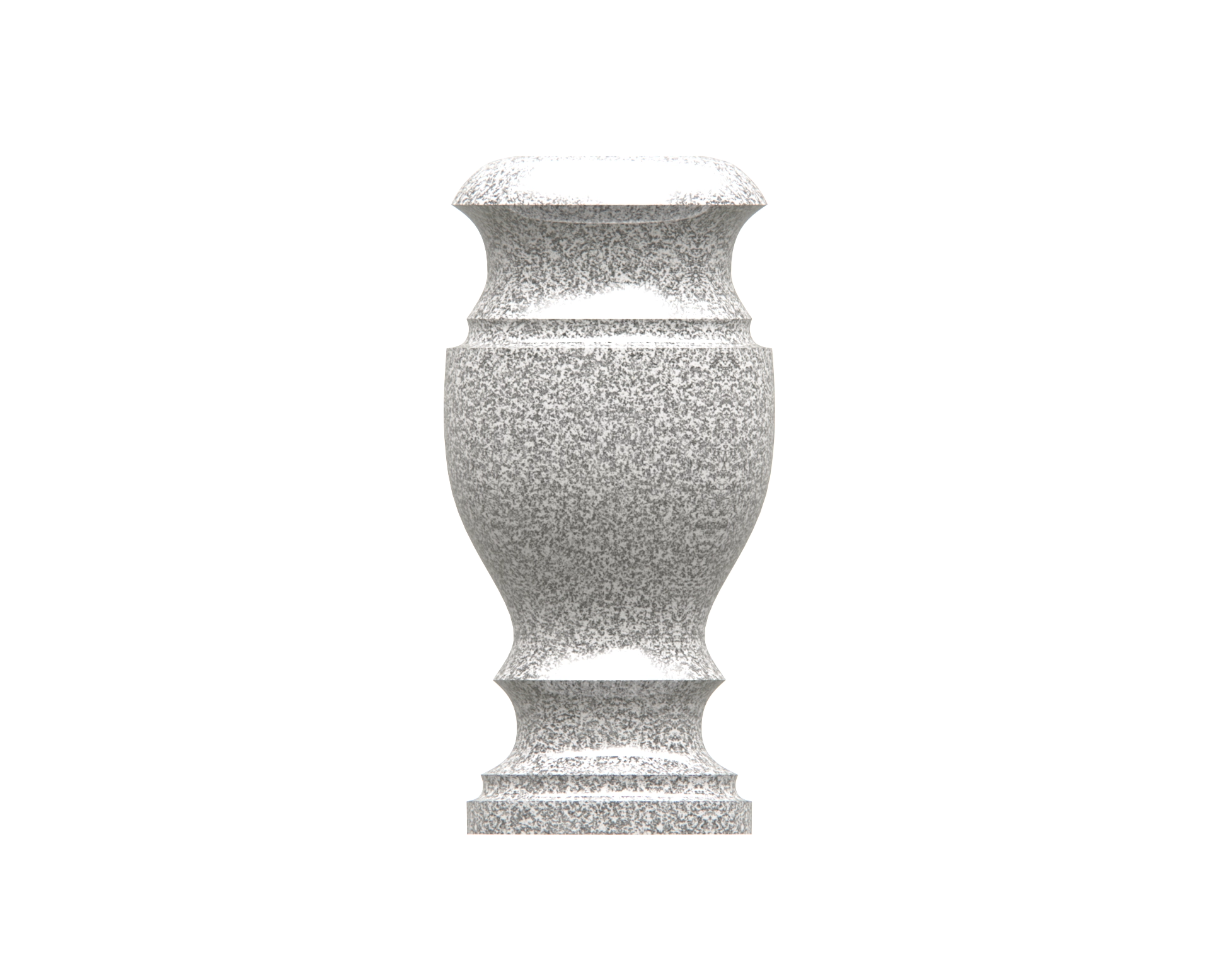 Premium Granite Cemetery Vase — Tall Profile vis 2