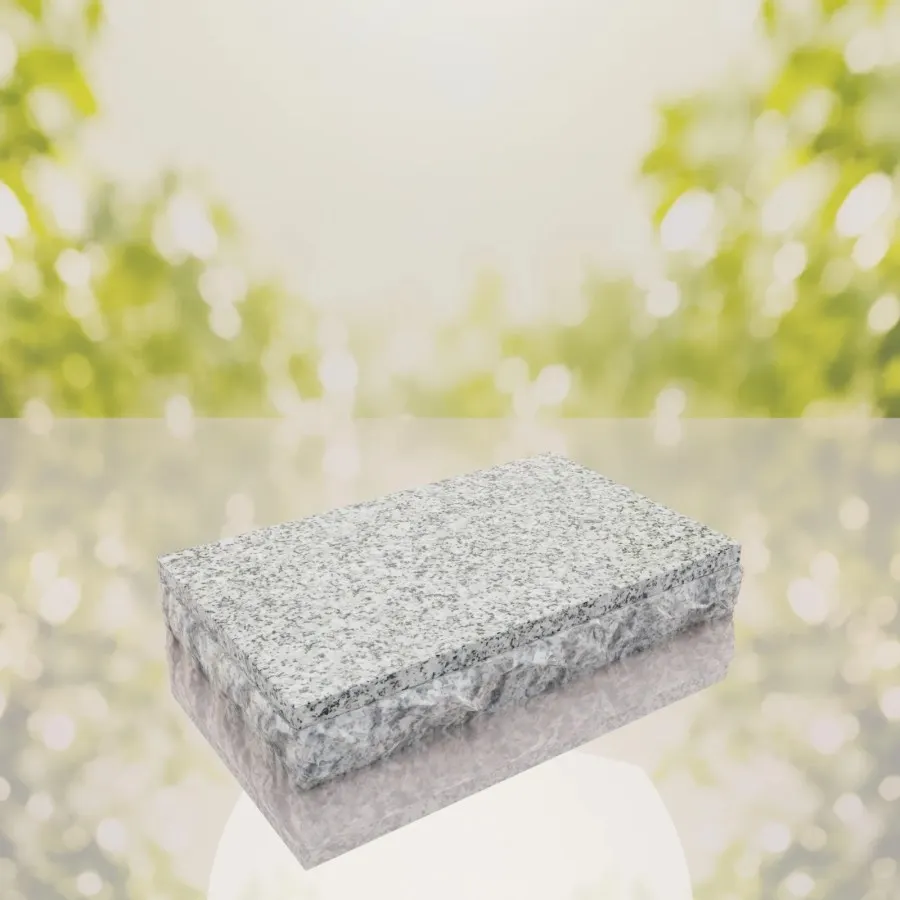 Rock Edge Flat Granite Grave Marker view 3