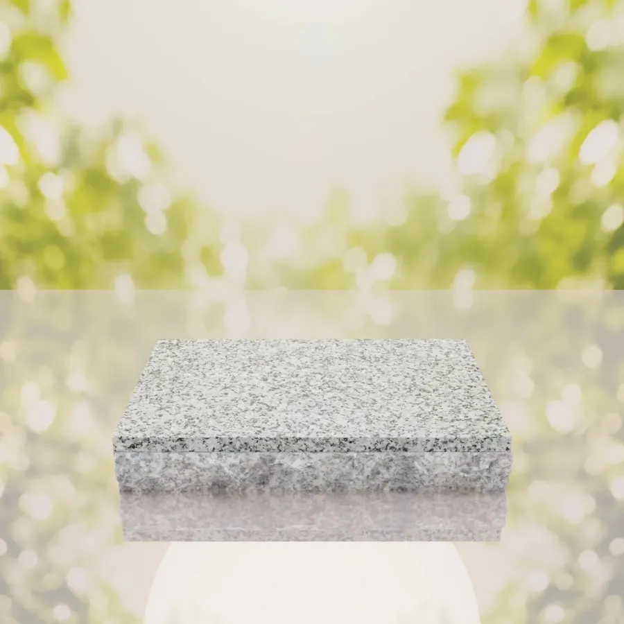 Rock Edge Flat Granite Grave Marker view 4