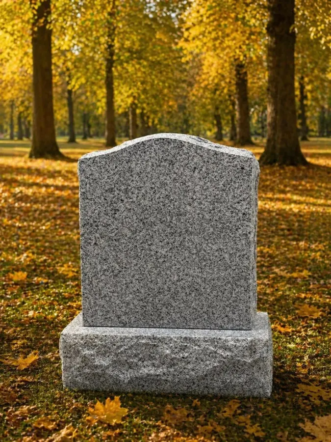 Rock Edge Upright Headstone 14 x 4 x 16