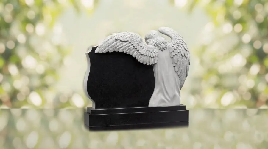 Praying Angel Rose Headstone view 3