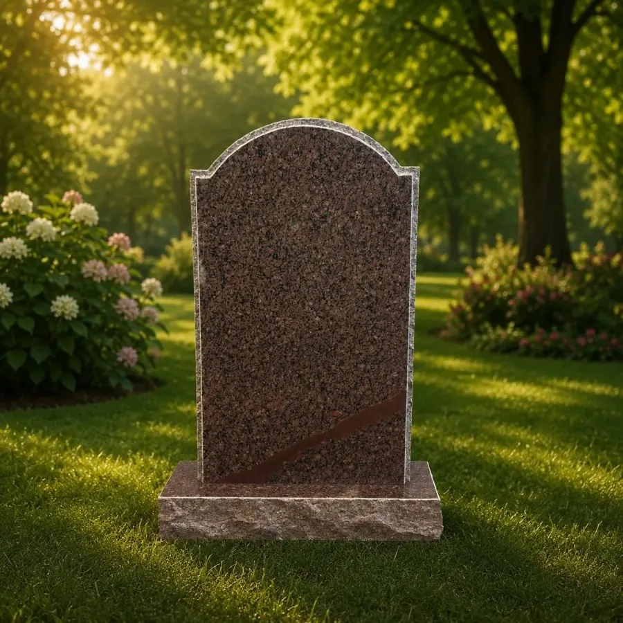 Round-Top Upright Headstone 24 x 3 x 40