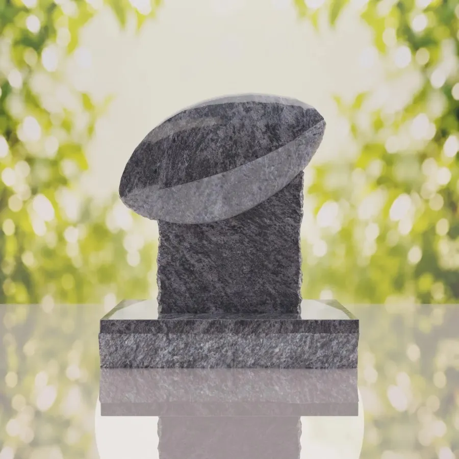Rugby Ball Headstone view 3