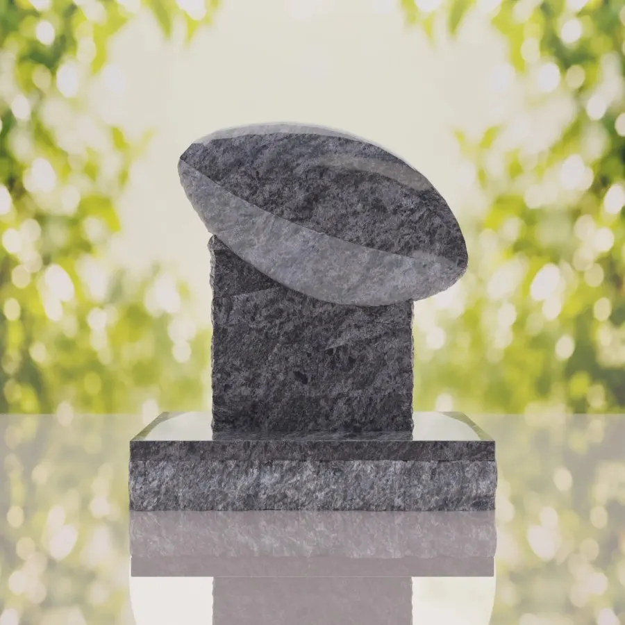 Rugby Ball Headstone view 4