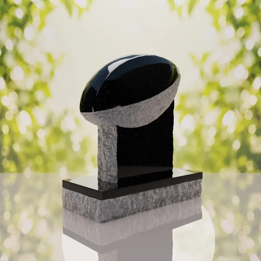 Rugby Ball Headstone