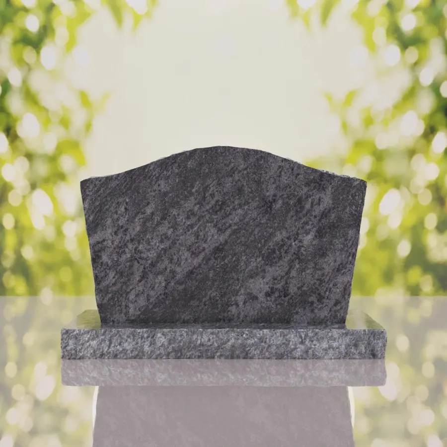 Serpentine Upright Granite Headstone 30 x 6 x 24 view 4