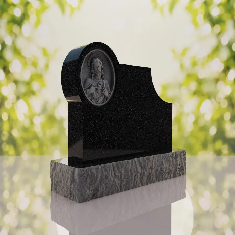 Sacred Heart of Jesus Catholic Companion Headstone view 4