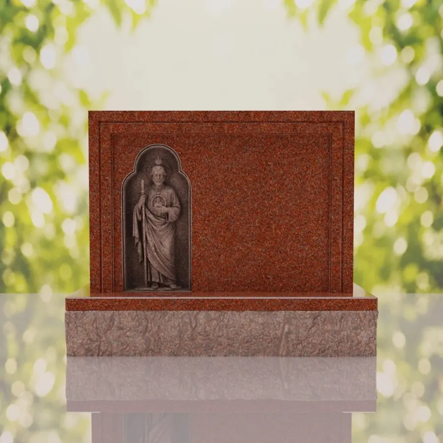 Saint Jude Companion Catholic Upright Headstone view 2