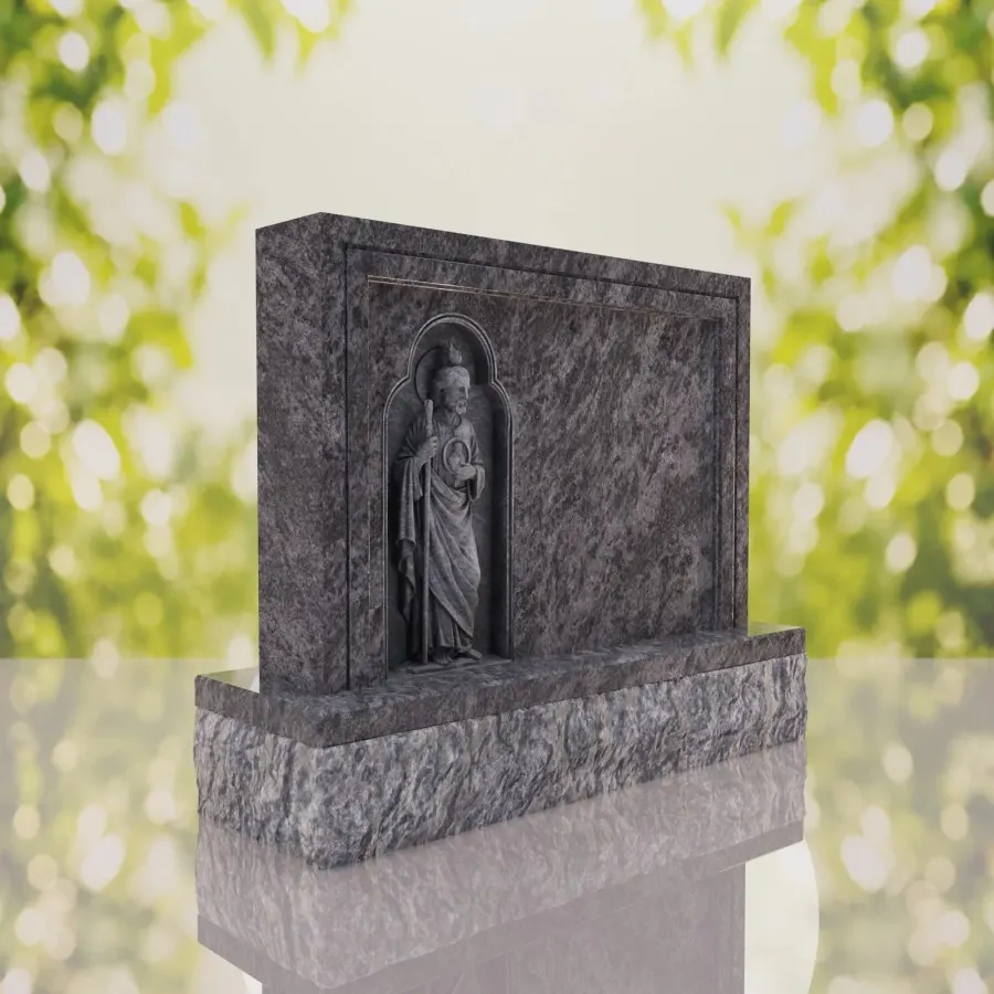 Saint Jude Companion Catholic Upright Headstone view 4