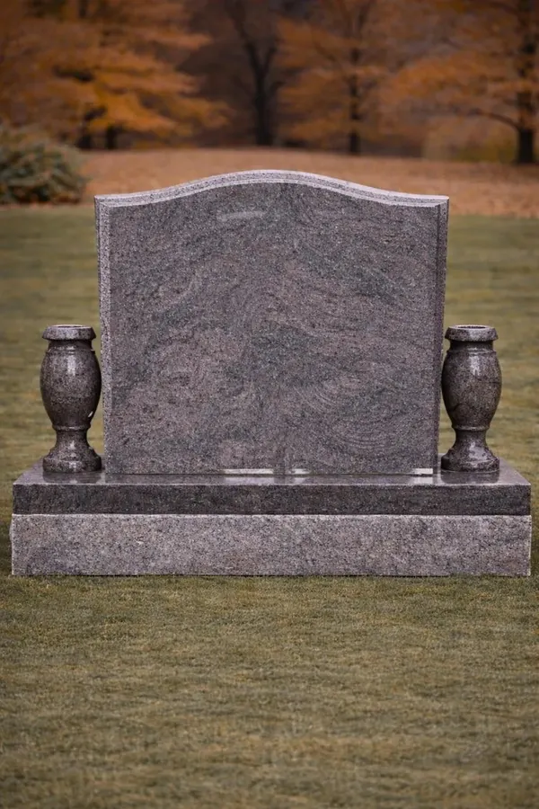 Serpentine Upright Granite Headstone 24 x 6 x 20 (serpentine companion headstone 4)