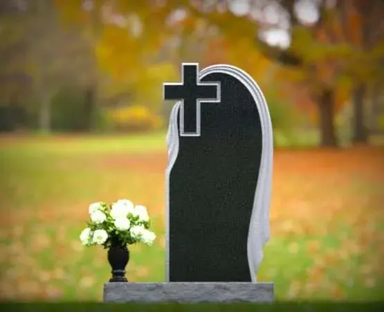 Serpentine Cross Upright Monument 16 x 4 x 32
