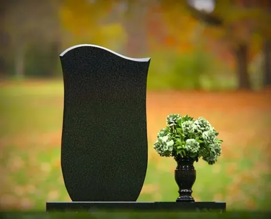 Serpentine Silhouette Upright Headstone