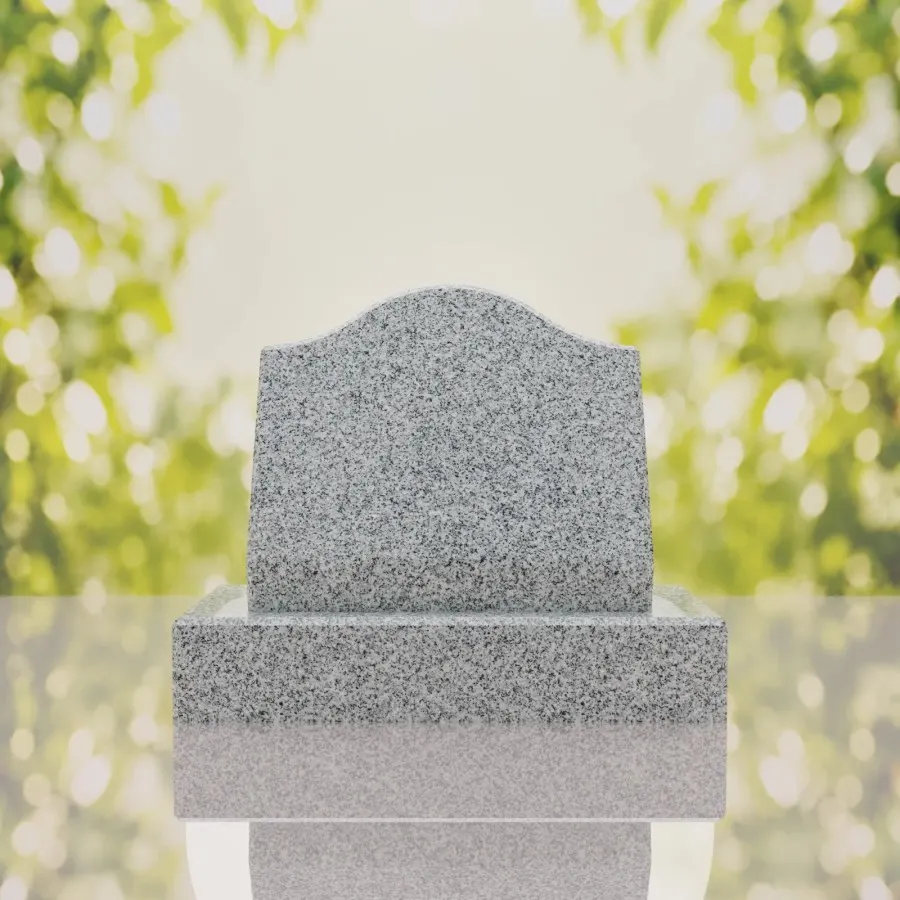 Serpentine Top Slant Granite Headstone 20 x 8 x 5 view 2