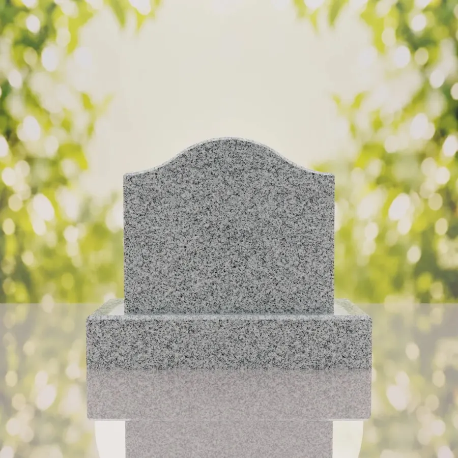 Serpentine Top Slant Granite Headstone 20 x 8 x 5 view 3