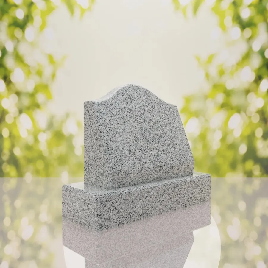 Serpentine Top Slant Granite Headstone 24 x 10 x 16 view 2