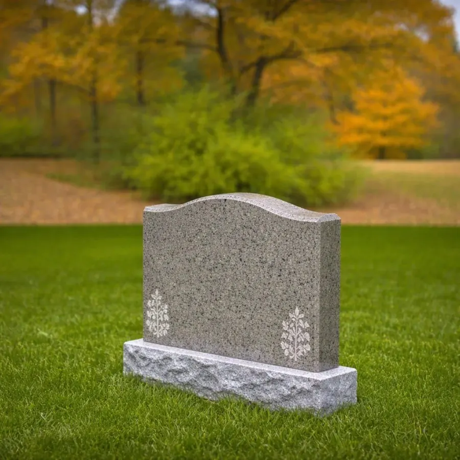 Serpentine Companion Upright Granite Headstone 43 X 6 X 28