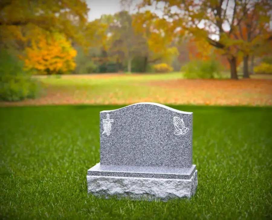 Serpentine Top Upright Headstone 26 x 4 x 18