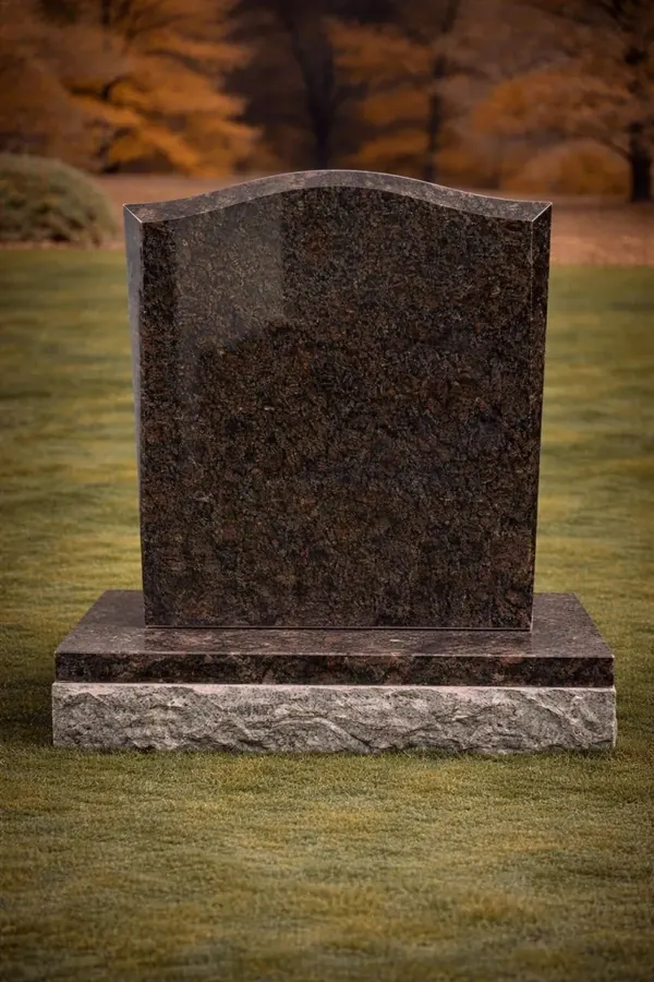 Serpentine Upright Granite Headstone — Design 3