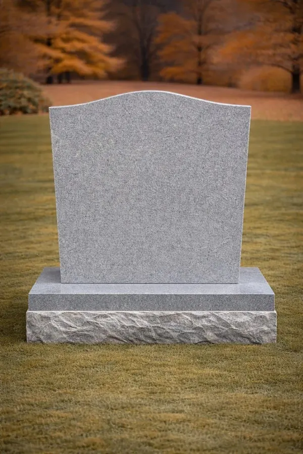 Serpentine Upright Granite Headstone — Design 4