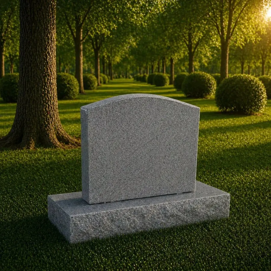 Arched Top Upright Granite Headstone 24 x 6 x 20