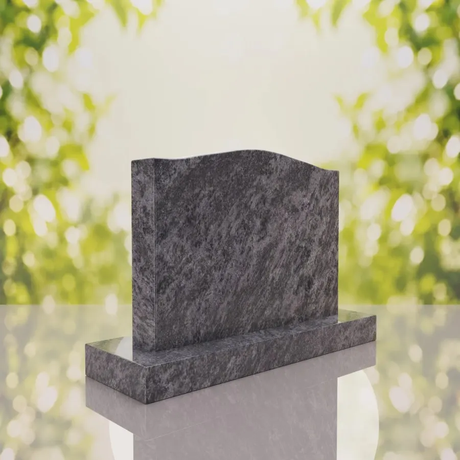 Serpentine Upright Headstone — Design 3