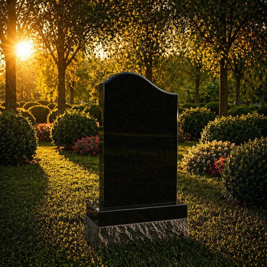 Serpentine Upright Headstone 10 x 2 x 21