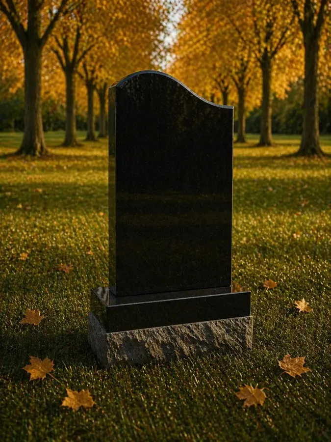 Serpentine Upright Headstone 12 x 2 x 24