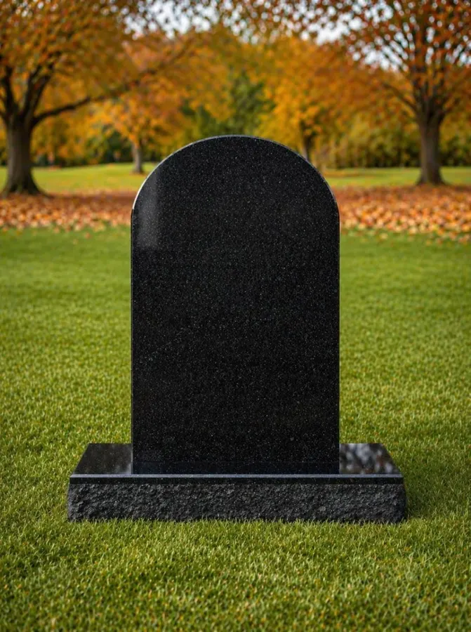 Simple Arched Upright Headstone