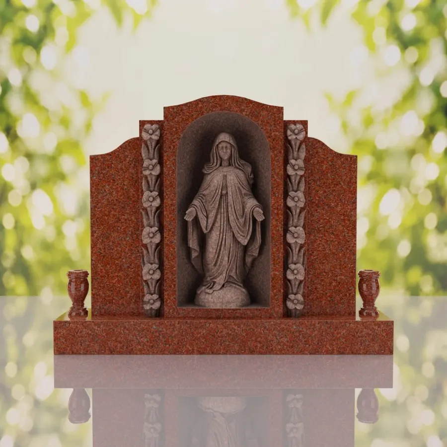 Companion Madonna Upright Headstone view 2