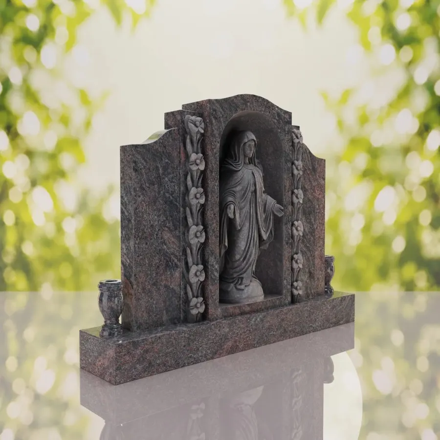 Companion Madonna Upright Headstone view 4