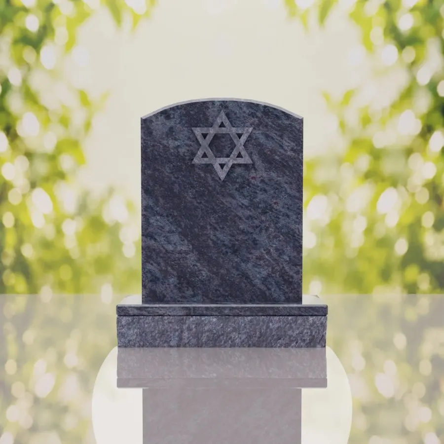 Star of David Granite Headstone view 2