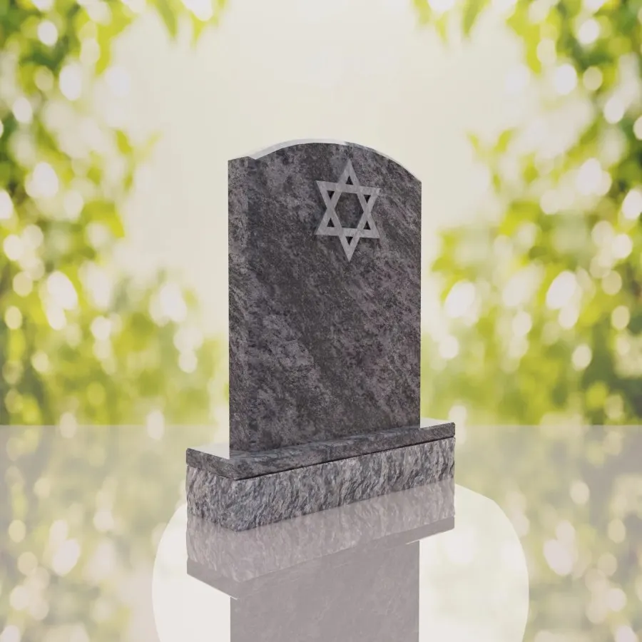 Star of David Granite Headstone view 4