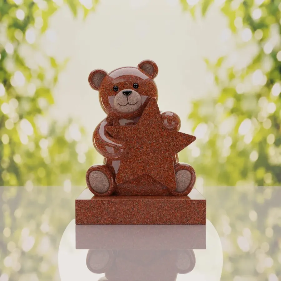 Teddy Bear Star Child Headstone view 2