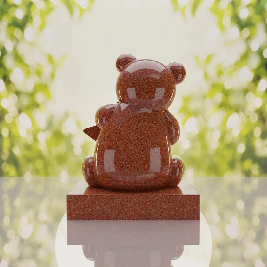 Teddy Bear Star Child Headstone view 3