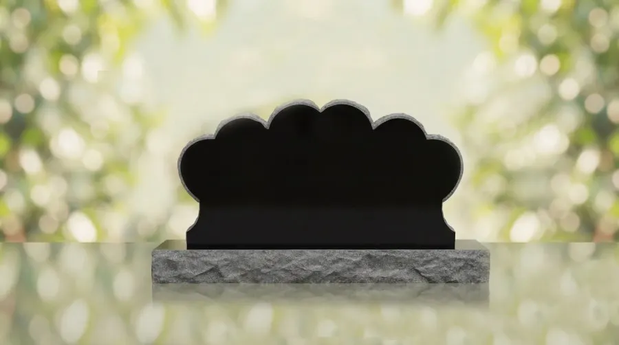 Triple Heart Companion Headstone view 3