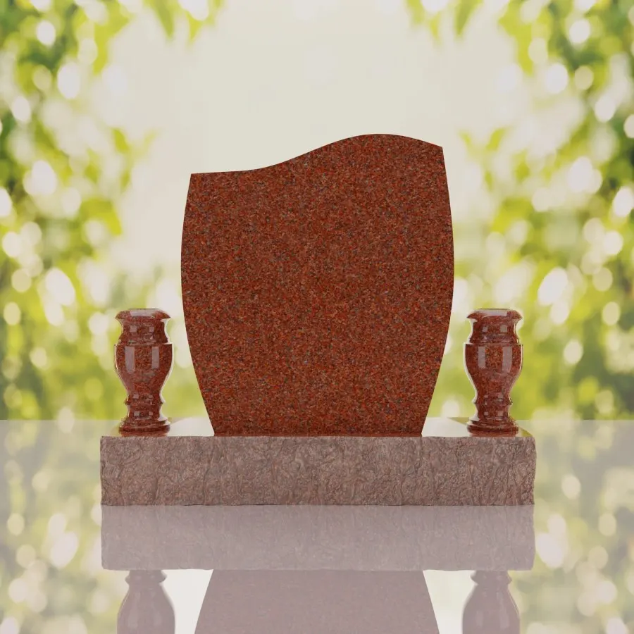 Wave Upright Headstone view 4